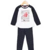 Ensemble Pyjama Fille T-shirt + Pantalon -Vetements Simples Magasin prod 1000 pyjama blanc optique nochy 666x812 fc7ea0111e0b