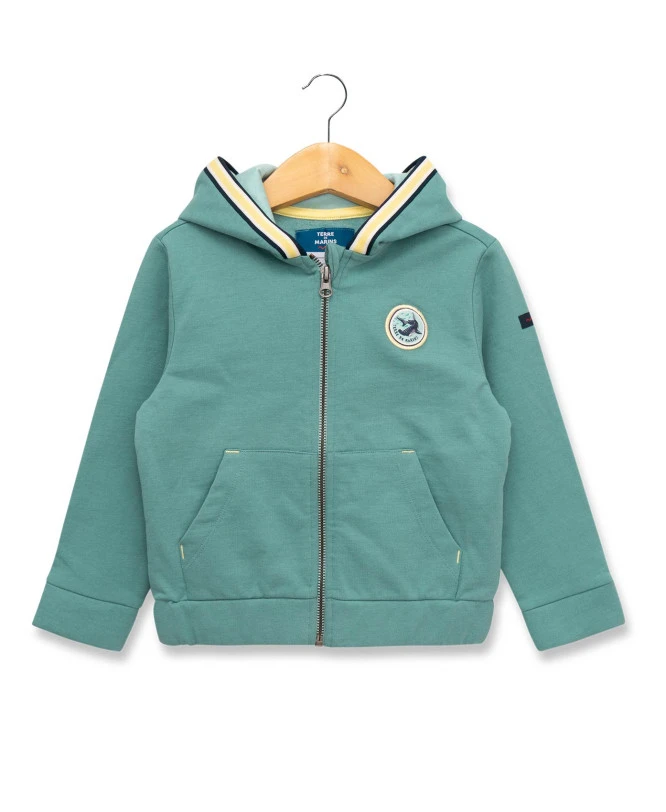 Veste à Capuche En Molleton Vert Lagon Garçon 3 Veste à Capuche En Molleton Vert Lagon Garçon