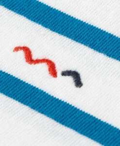 Marinière Garçon Manches Courtes Fond Blanc Rayé Bleu -Vetements Simples Magasin prod 10013 mariniere mc fond blanc casse raye bleu moy ecogark 666x812 fc7ea0111e0b