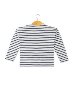 Marinière Fille Imprimé Coeur -Vetements Simples Magasin prod 10047 mariniere ml fond blanc casse raye indigo tifasi 666x812 fc7ea0111e0b