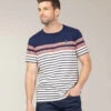 Marinière Homme Rayé Fond Grège -Vetements Simples Magasin prod 10049 mariniere mc fond grege raye multicolore talbo 666x812 fc7ea0111e0b