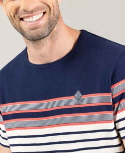 Marinière Homme Rayé Fond Grège 7 Marinière Homme Rayé Fond Grège -Vetements Simples Magasin prod 10051 mariniere mc fond grege raye multicolore talbo 666x812 fc7ea0111e0b