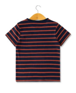 Marinière Manches Courtes Garçon Fond Bleu Marine Rayé Terracota 7 Marinière Manches Courtes Garçon Fond Bleu Marine Rayé Terracota -Vetements Simples Magasin prod 10053 mariniere mc fond indigo raye terracota ecogark 666x812 fc7ea0111e0b