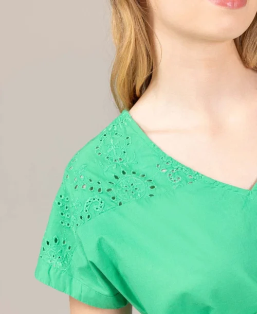Blouse Verte Gaze De Coton Femme 7 Blouse Verte Gaze De Coton Femme -Vetements Simples Magasin prod 10077 blouse mc vert cali 666x812 fc7ea0111e0b