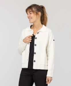 Gilet Blanc Cassé Femme