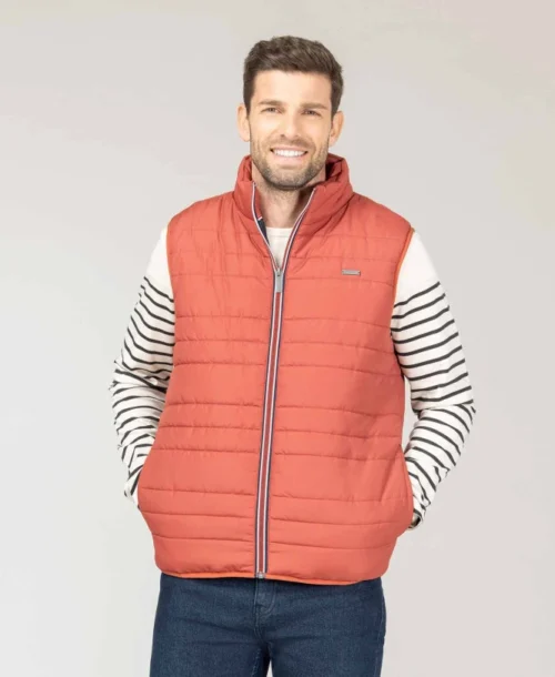 Doudoune Sans Manches Homme Rouille