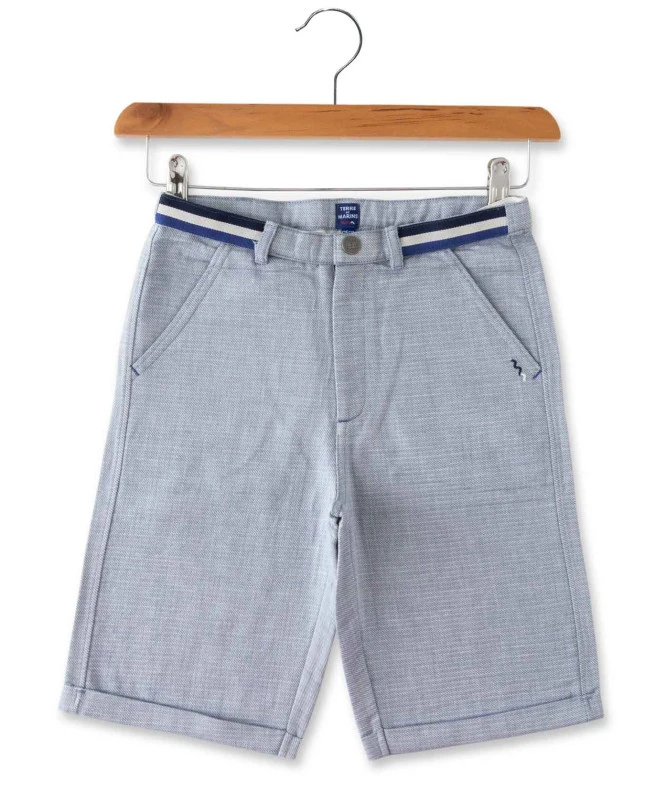 Bermuda Bleu En Twill Garçon 4 Bermuda Bleu En Twill Garçon – Image 2