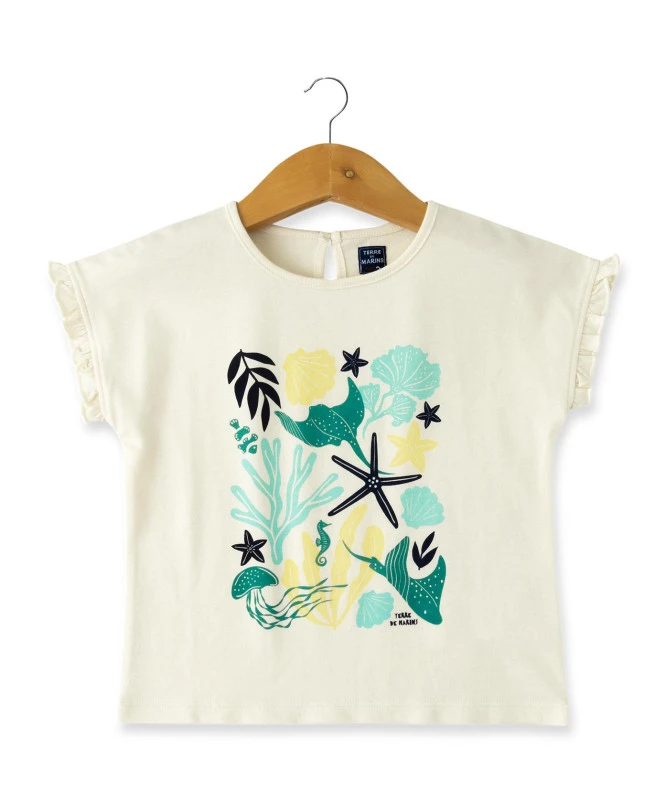 T-Shirt Fille Grège Imprimé 3 T-Shirt Fille Grège Imprimé