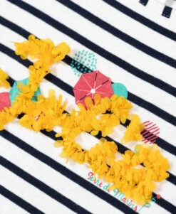 Robe Rayé Manches Longues Fille Effet 2 En 1 -Vetements Simples Magasin prod 1022 robe ml fond naturel raye indigo esperia 666x812 fc7ea0111e0b