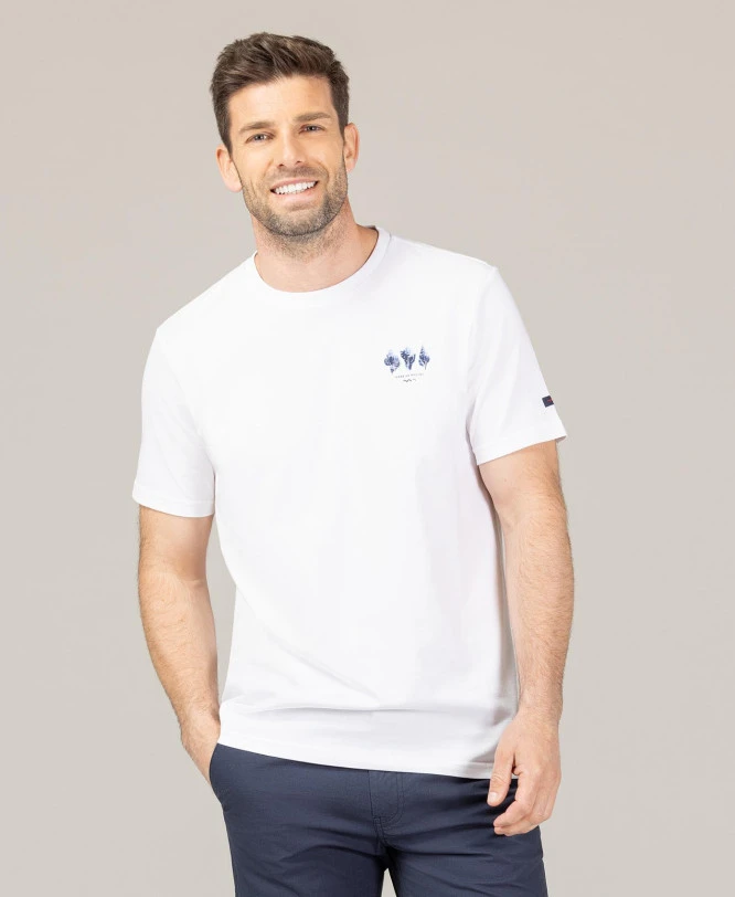 T-shirt Blanc Home Imprimé Coquillage 3 T-shirt Blanc Home Imprimé Coquillage