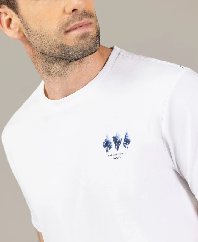 T-shirt Blanc Home Imprimé Coquillage 5 T-shirt Blanc Home Imprimé Coquillage – Image 3