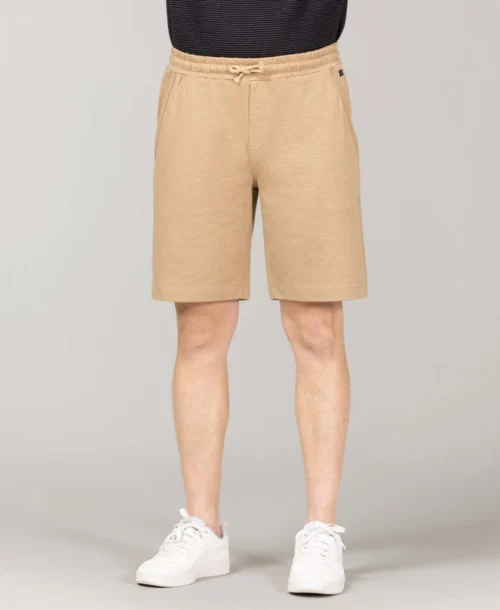 Bermuda Jersey Lourd Beige Homme