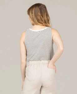 Débardeur Femme Rayé Fils Métalisés -Vetements Simples Magasin prod 10316 debardeur fond naturel raye noir darsie 666x812 fc7ea0111e0b