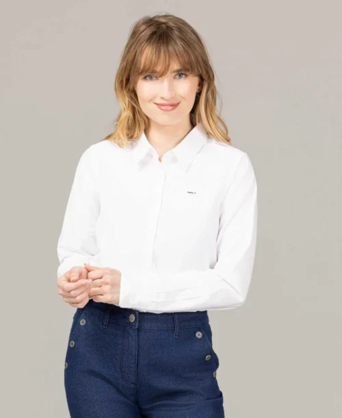 Chemise Blanche En Popeline Femme