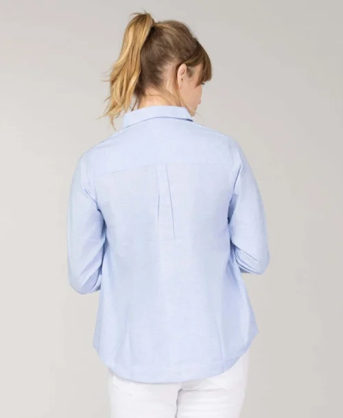 Chemise Bleu Ciel Femme -Vetements Simples Magasin prod 10398 chemise chemisier ml bleu carlina2 666x812 fc7ea0111e0b