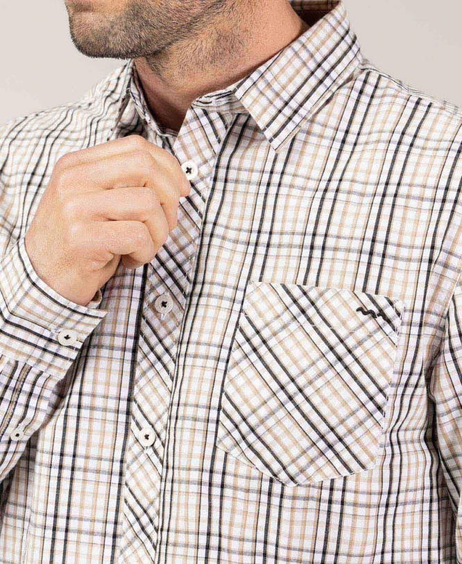 Chemise Blanche à Carreaux Homme 4 Chemise Blanche à Carreaux Homme – Image 2