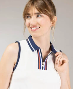 Polo Blanc Cassé Sans Manches Femme 6 Polo Blanc Cassé Sans Manches Femme -Vetements Simples Magasin prod 10431 polo ssm blanc casse pobie 666x812 fc7ea0111e0b