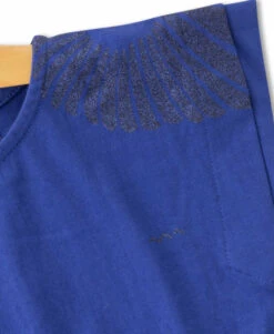 Ensemble Robe + Bandeau Bleu Fille -Vetements Simples Magasin prod 10433 robe accessoire fond bleu imprime blanc reine 666x812 fc7ea0111e0b