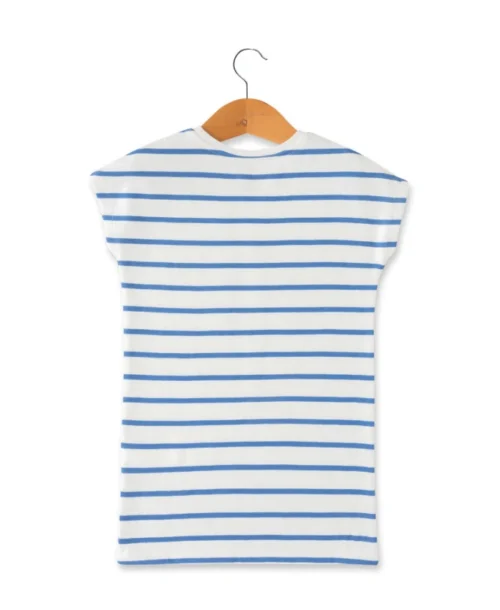 Robe Rayé Fille En Molleton -Vetements Simples Magasin prod 10439 robe mc fond blanc casse raye bleu moy raoula 666x812 fc7ea0111e0b