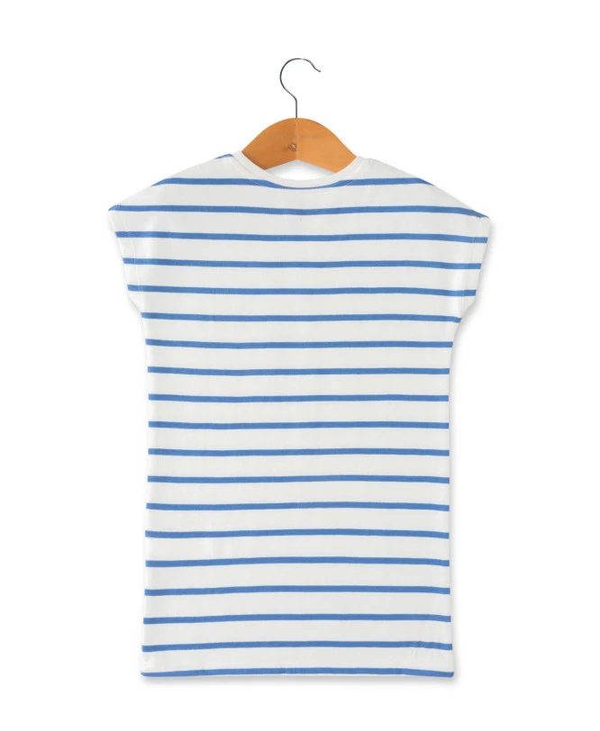 Robe Rayé Fille En Molleton 5 Robe Rayé Fille En Molleton – Image 3