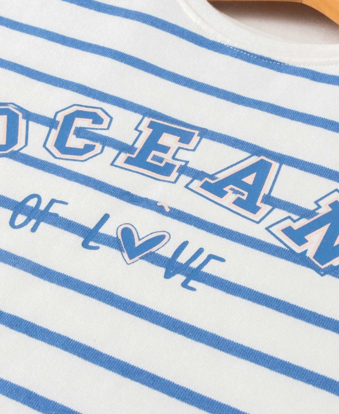 Robe Rayé Fille En Molleton 4 Robe Rayé Fille En Molleton – Image 2