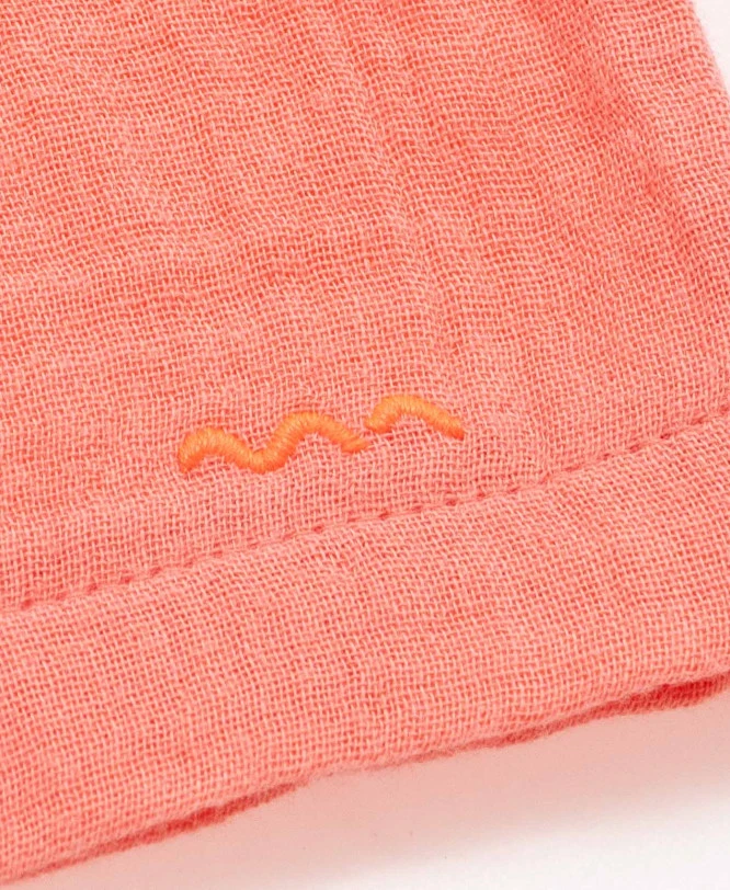 Robe Fille Gaze De Coton Ceinture Doré 3 Robe Fille Gaze De Coton Ceinture Doré – Image 2