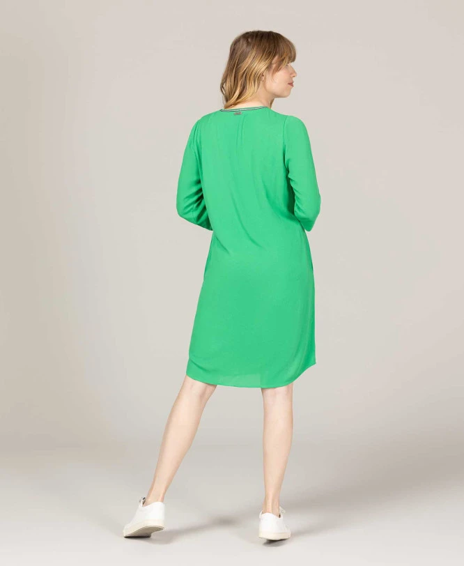 Robe Verte En Crêpe Femme 5 Robe Verte En Crêpe Femme – Image 3