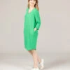 Robe Verte En Crêpe Femme -Vetements Simples Magasin prod 10450 robe ml vert riote 666x812 fc7ea0111e0b