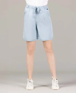 Short En Lyocel Bleu Femme