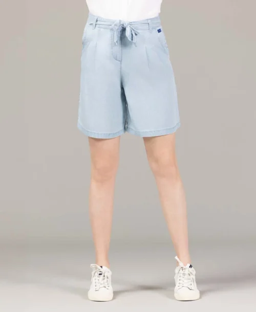 Short En Lyocel Bleu Femme