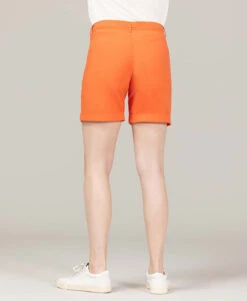 Short Orange Femme En Toile -Vetements Simples Magasin prod 10460 short orange samare 666x812 fc7ea0111e0b
