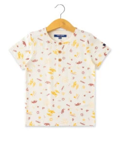 T-Shirt Garçon Imprimé En Coton Recyclé