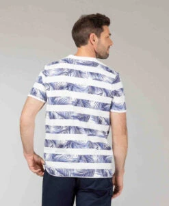 T-shirt Rayures Florales Homme 7 T-shirt Rayures Florales Homme -Vetements Simples Magasin prod 10484 tee shirt mc imprime teiva 666x812 fc7ea0111e0b