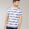 T-shirt Rayures Florales Homme