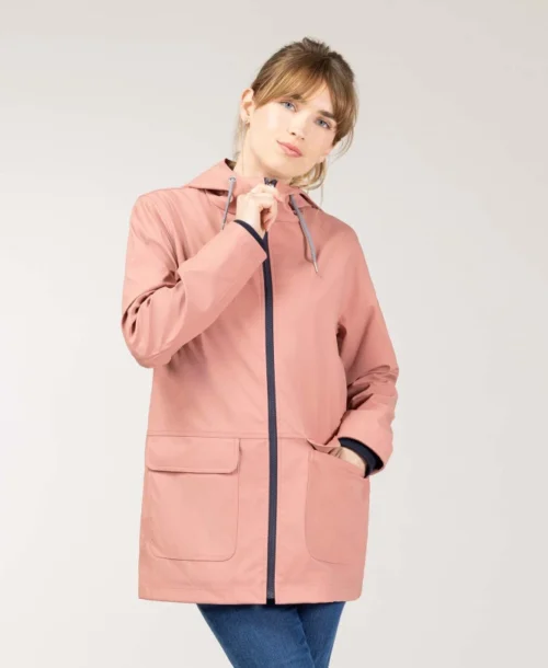 Ciré Vieux Rose Femme -Vetements Simples Magasin prod 10503 imper cire vieux rose fecirec 666x812 fc7ea0111e0b