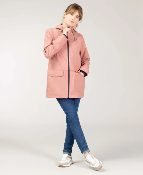 Ciré Vieux Rose Femme -Vetements Simples Magasin prod 10506 imper cire vieux rose fecirec 666x812 fc7ea0111e0b