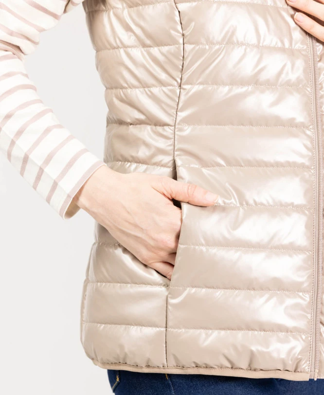 Doudoune Sans Manches Femme Parme Doré 3 Doudoune Sans Manches Femme Parme Doré