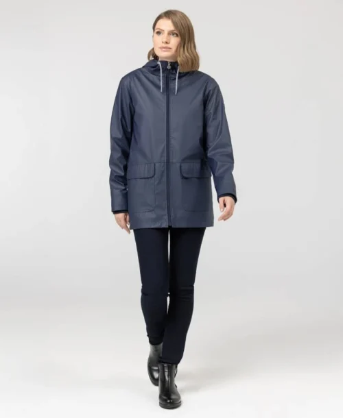 Ciré Bleu Marine Femme 11 Ciré Bleu Marine Femme -Vetements Simples Magasin prod 10516 imper cire indigo fecirec 666x812 fc7ea0111e0b