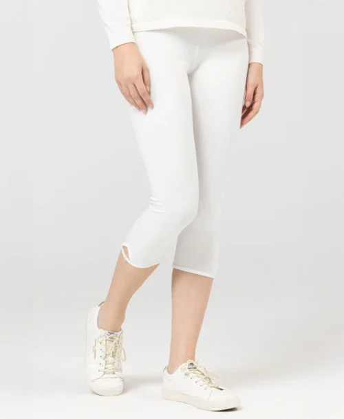 Legging Court Blanc Femme