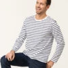 Marinière Homme Manches Longues Fond Blanc Rayé Bleu Marine 2 Marinière Homme Manches Longues Fond Blanc Rayé Bleu Marine -Vetements Simples Magasin prod 10534 mariniere ml fond blanc raye indigo ecohol 666x812 fc7ea0111e0b