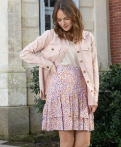 JUPE COURTE IMPRIME CAMILY -Vetements Simples Magasin prod 10540 jupe courte imprime camily 666x812 fc7ea0111e0b