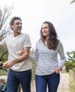 MARINIERE ML FOND GREGE RAYE BLEU ECOFEL -Vetements Simples Magasin prod 10560 mariniere ml fond grege raye bleu ecofel 666x812 fc7ea0111e0b