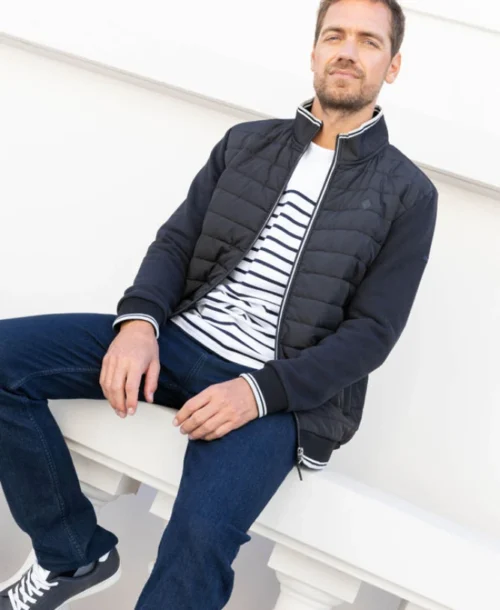 Veste Matelassée Noir Homme