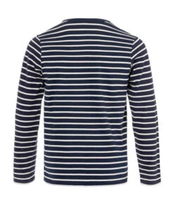 Marinière Authentique Fond Bleu Marine Rayé Blanc Homme -Vetements Simples Magasin prod 10644 mariniere ml fond indigo raye grege ecohol 666x812 fc7ea0111e0b