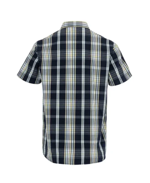 Chemise Manches Courtes à Carreaux Homme 7 Chemise Manches Courtes à Carreaux Homme -Vetements Simples Magasin prod 10652 chemise chemisier mc carreaux indigo charlely 666x812 fc7ea0111e0b