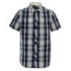Chemise Manches Courtes à Carreaux Homme -Vetements Simples Magasin prod 10653 chemise chemisier mc carreaux indigo charlely 666x812 fc7ea0111e0b