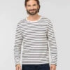 Marinière Manches Longues Fond Grège Rayé Bleu Marine Homme -Vetements Simples Magasin prod 10708 mariniere ml fond grege raye indigo ecohol 666x812 fc7ea0111e0b