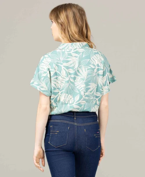 Chemise Femme Manches Courtes Imprimé Vert -Vetements Simples Magasin prod 10726 chemise chemisier mc imprime vert celiora 666x812 fc7ea0111e0b