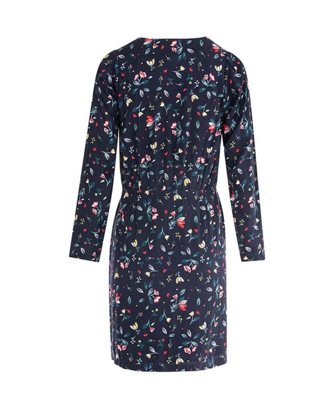 Robe Manches Longues Imprimé Bleu Nuit Femme 4 Robe Manches Longues Imprimé Bleu Nuit Femme – Image 2