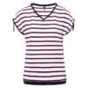 T-shirt Rayé Col V Femme 1 T-shirt Rayé Col V Femme -Vetements Simples Magasin prod 1598 tee shirt mc fond blanc raye indigo costa 666x812 fc7ea0111e0b